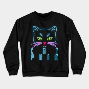 Cat punk Crewneck Sweatshirt